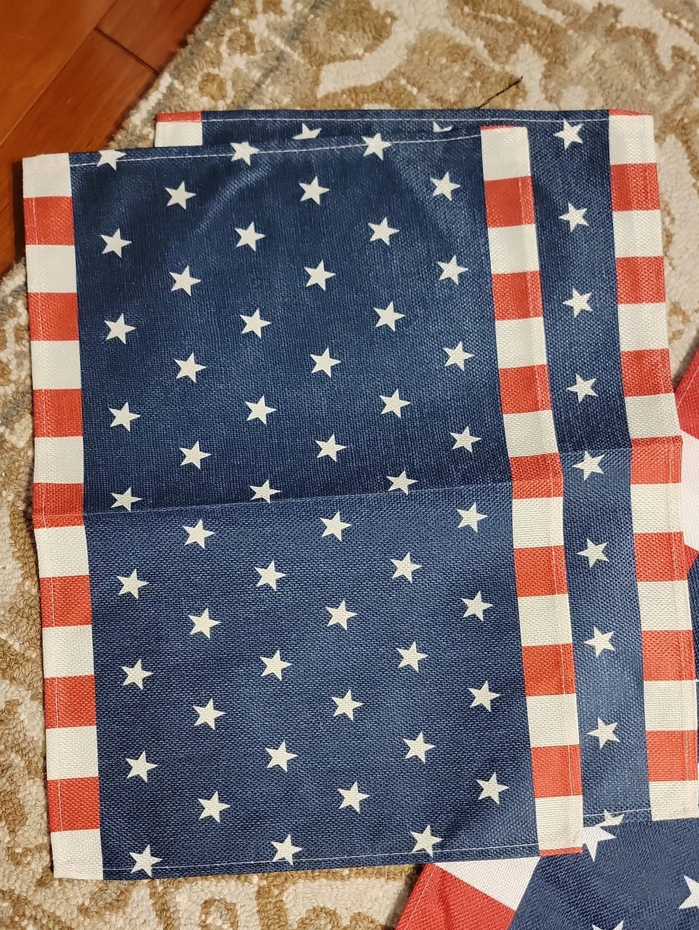 STEAL$$$ Patriotic Star Print Garden Flags - Red, White & Blue SET OF 6